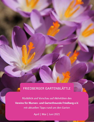 Unser Friedberger Gartenblättle Frühling 2021