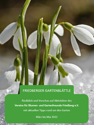 UnserUnser Friedberger Gartenblättle Frühling 2022