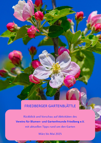Unser Friedberger Gartenblättle Frühling 2025