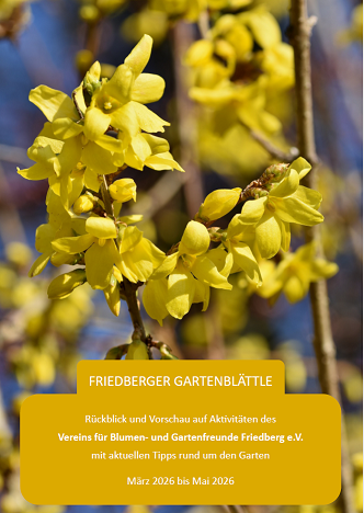 Unser Friedberger Gartenblättle Frühling 2026